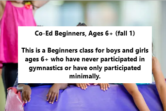 Co-Ed Beginner Gymnastics (Fall 1) - FA26